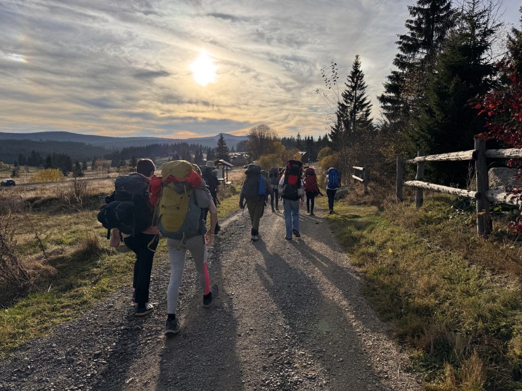 trip at setting sun